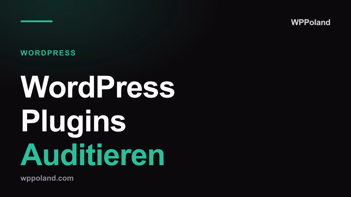 WordPress Plugins Auditieren