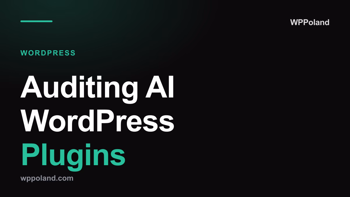 Auditing AI-generated WordPress plugin code