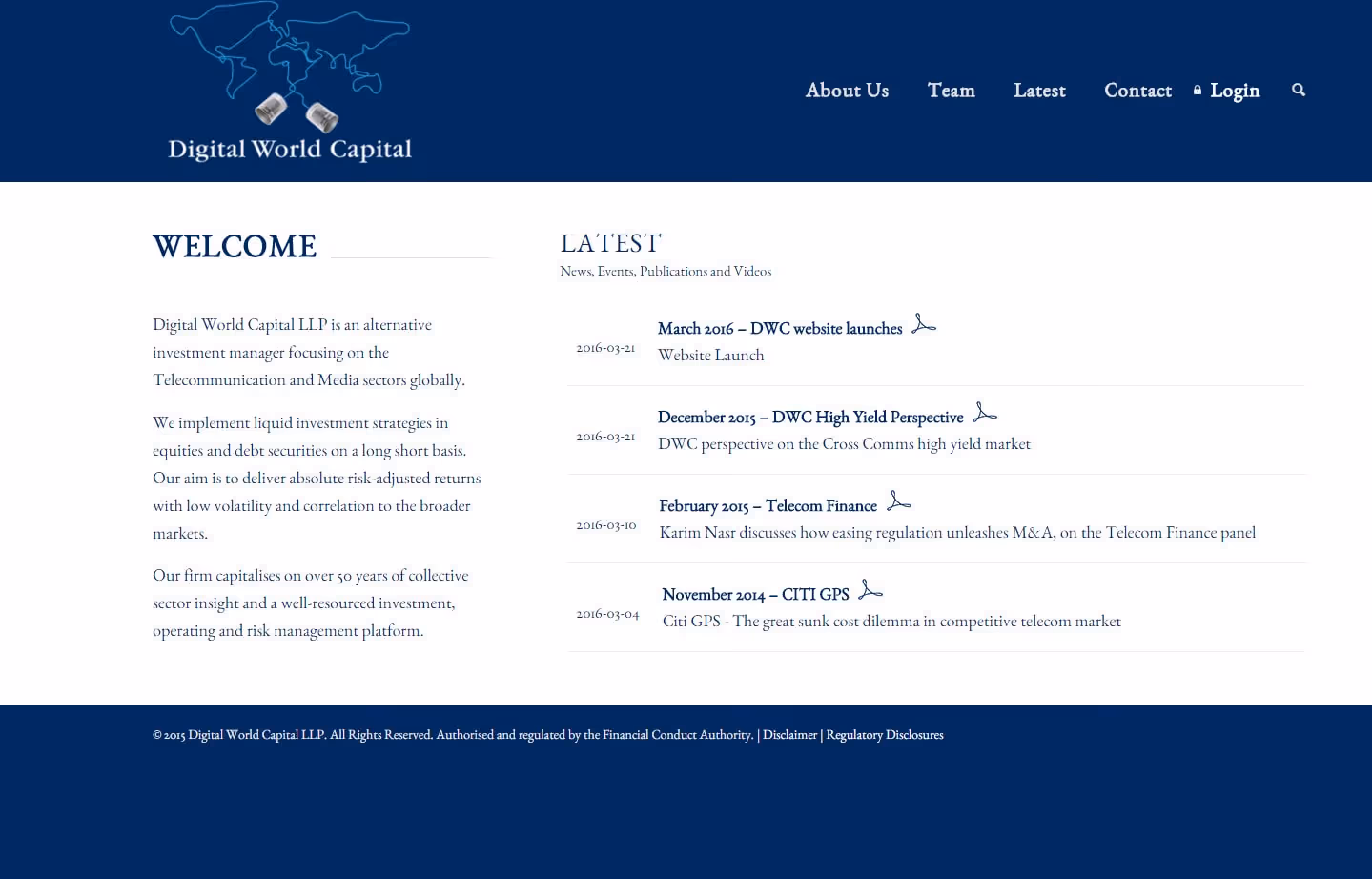 DIGITAL WORLD CAPITAL LLP