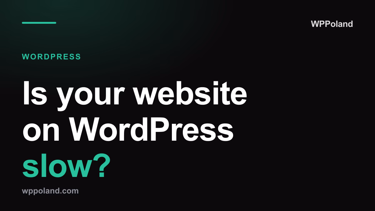 Is your website on WordPress slow?
