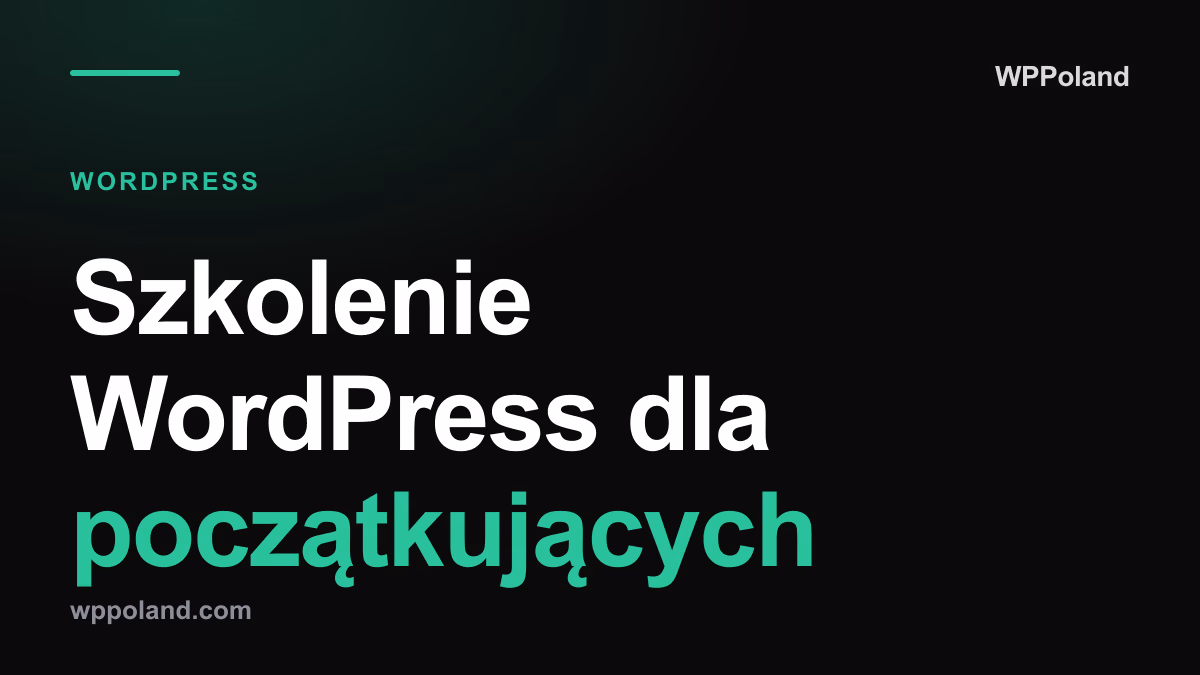 Szkolenie WordPress dla początkujących