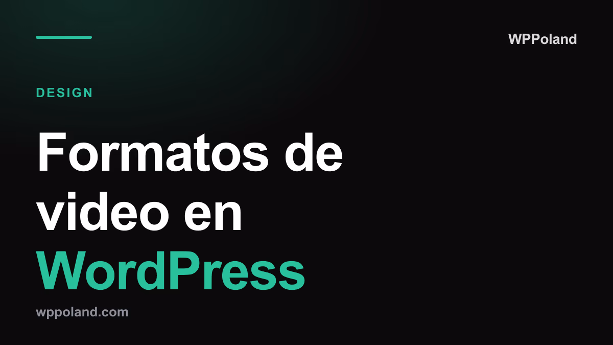 Formatos de video en WordPress: MOV, MP4 o WebM? (Adobe Effects y web)