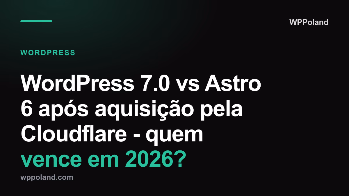 WordPress 7.0 vs Astro 7 na Cloudflare - quem ganha em 2026?